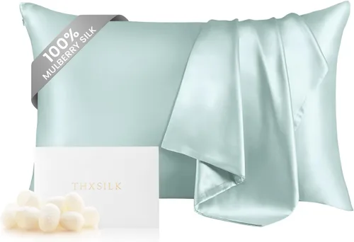 Miniatura 21 de THXSILK Funda de almohada de seda de morera 100% para cabello y piel, funda de almohada de seda hipoalergénica, suave, transpirable, con cremallera