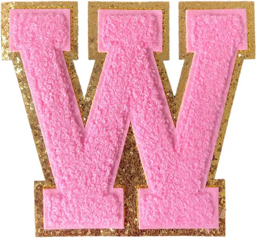 Miniatura 61 de GYGYL - 3 parches de letras deportivas de felpilla con purpurina, parches para planchar de tamaño grande para decoración de disfraces