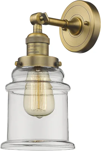 Miniatura 29 de Innovations 203-BB-G54 1 Aplique de luz, pantalla de campana pequeña, latón cepillado