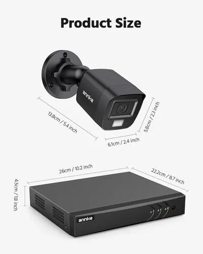 Miniatura 8 de ANNKE Sistema de cámara de seguridad con cable 8CH 3K Lite, H.265 Pro+ DVR con detección de humanos y vehículos, 4 cámaras CCTV de 2 MP