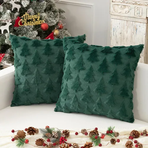 Miniatura 11 de Funda de Almohada Decorativa de Animales Navideños - 18 x 18 Pulgadas Funda de Almohada de Mascota Muñeco de Nieve Jarrón Ciervo Perro Conejo Pájaro