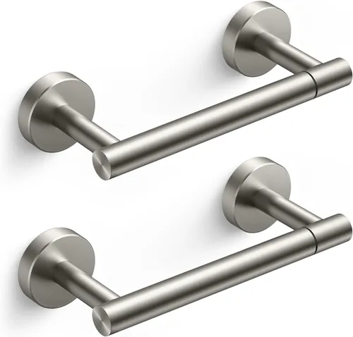 Miniatura 20 de FORIOUS Soporte de Papel Higiénico para Montaje en Pared, Soporte de Rollo de Tejido Giratorio de Doble Poste de Acero Inoxidable Resistente al