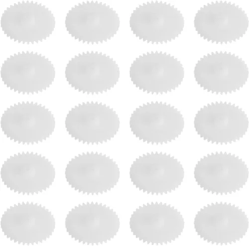 Miniatura 12 de Bettomshin 10 unids engranaje de plástico 44102B 0.5 módulo polea eje de correa robot RC motor mano DIY piezas mecánicas kit blanco