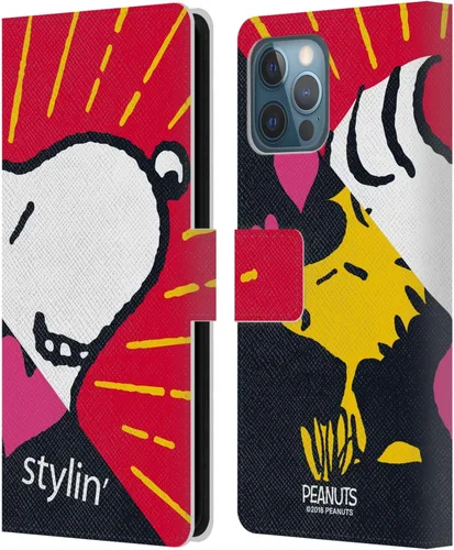 Miniatura 129 de Head Case Designs Funda de piel con licencia oficial de Peanuts Snoopy & Woodstock Balloon Halfs and Laughs para Apple iPhone 7/8/SE 2020 y 2022
