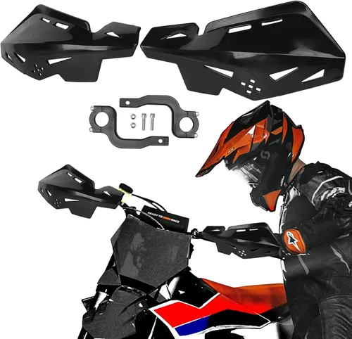 Paramanos universal de 7/8" 22mm y 1 1/8" 28mm para manillar de nylon, para moto de cross, motocross, ATV, para SX SXF EXC XCW - Negro…