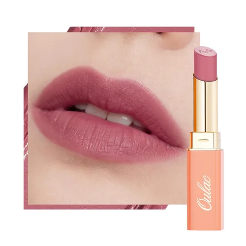 Miniatura 22 de Oulac Lápiz labial ciruela para mujer, lápiz labial mate burdeos, color de labios de cobertura completa, acabado mate satinado, textura crema, SG08