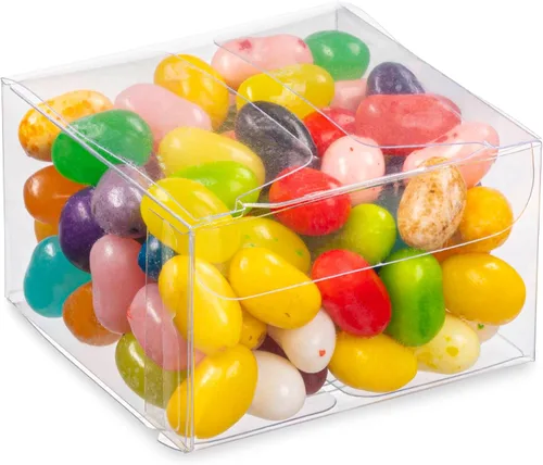 Miniatura 6 de Hammont Cajas de plástico PET transparentes – Contenedores de almacenamiento transparentes para recuerdos de fiesta, regalos, galletas, adornos
