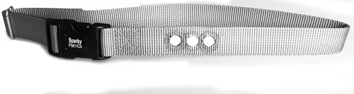 Miniatura 3 de Sparky Pet Co Perro cerca E collar receptor resistente Nylon 1" 3 agujeros consecutivos correa para todos los sistemas de collar e marrón
