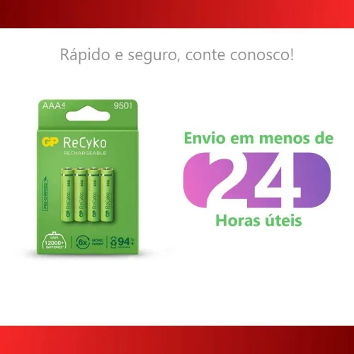 Miniatura 5 de GP Batería NiMH AAA/LR03 1.2v 1000mAh Pack 4 [GP-NIMH-AAA-02]