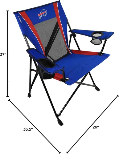 Miniatura 3 de Kijaro Silla plegable para ventilador deportivo, 26 pulgadas de largo x 35.5 pulgadas de ancho x 37 pulgadas de alto, Buffalo Bills