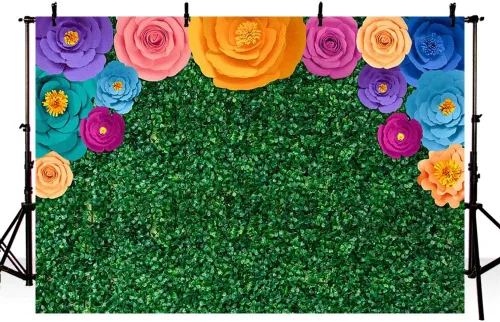 Miniatura 8 de MEHOFOND Pancarta de fondo para fiesta temática mexicana, festival mexicano, cumpleaños, decoración de fiesta, hojas verdes, fondo de fotografía