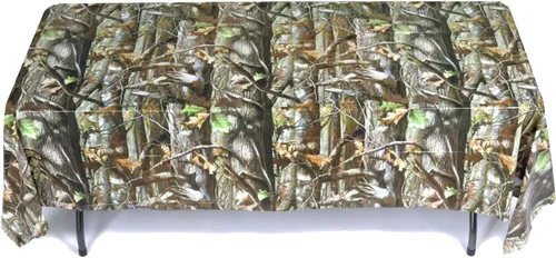 Miniatura 5 de Havercamp Mantel de camuflaje de caza (2 unidades) de plástico reutilizable súper pesado. Auténtico patrón de camuflaje. Ideal para fiestas