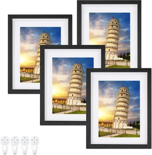 Miniatura 22 de Nacial Portarretratos de 5 x 7 pulgadas, juego de 4 portarretratos para fotos de 4 x 6 pulgadas con paspartú, para fotos de 5 x 7 pulgadas sin