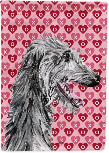 Miniatura 84 de Caroline's Treasures SS4484GF Bandera de jardín con diseño de bulldog inglés y corazones para el Día de San Valentín, bandera decorativa para patio