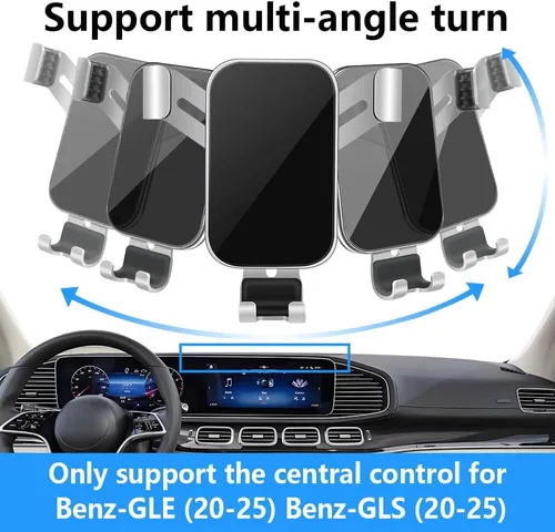 Miniatura 5 de LUNQIN - Soporte para teléfono de automóvil para Mercedes Benz Clase GLE 2020 2021 2022 2023 2024 2025 y GLS Clase 2020-2025 Accesorios