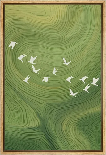 Miniatura 16 de wall26 Lienzo enmarcado para pared, acuarela, azul pastel, garza, galápagos, aves, animales, ilustraciones de naturaleza salvaje, arte moderno