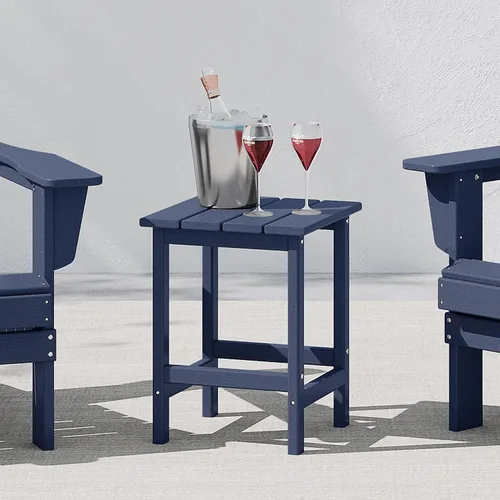 Miniatura 14 de WestinTrends Ashore - Mesa auxiliar Adirondack moderna para patio al aire libre, madera envejecida Roble (Weathered Wood)