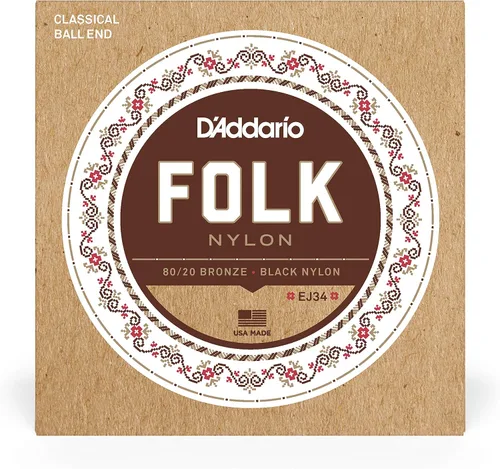 Miniatura 2 de D'Addario Set Clásico de Guitarra Folk Blk 8020 Bola (EJ34)