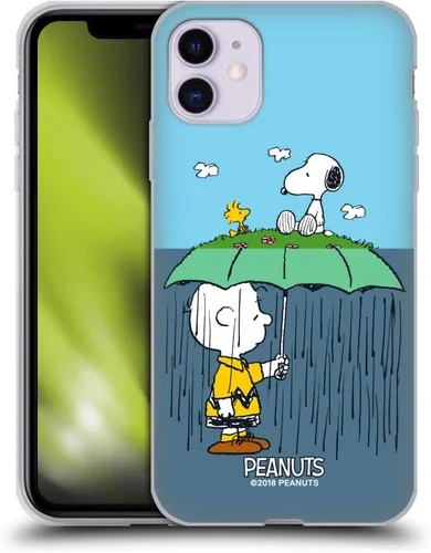Miniatura 80 de Head Case Designs Funda de gel con licencia oficial de Peanuts Snoopy & Woodstock Halfs and Laughs [protección de grado militar] compatible