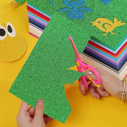 Miniatura 6 de S - Papel de cartulina con purpurina, sin desprendimiento, papel para manualidades y proyectos de bricolaje, papel brillante para hacer tarjetas