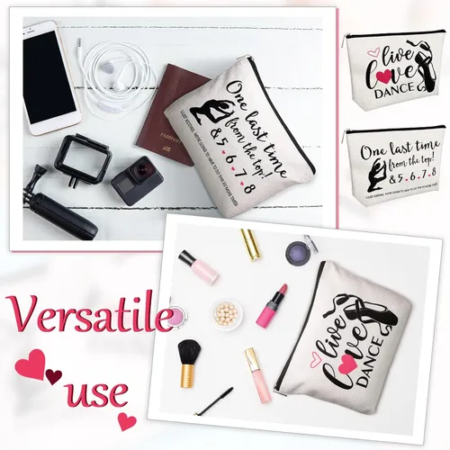 Miniatura 4 de Tondiamo Bolsa de maquillaje de baile, regalos de graduación, bolsas de cosméticos de baile, bailarina, ballerina, ballet, kit de supervivencia