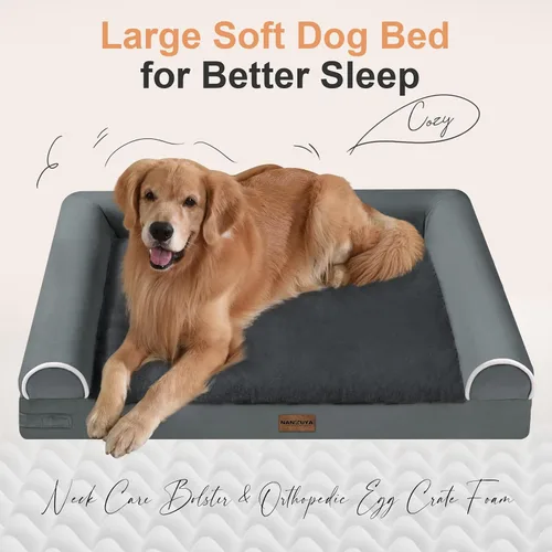 Miniatura 2 de Cama ortopédica lavable para perros pequeños: cama con cojines de apoyo para perros pequeños, cama impermeable de espuma tipo caja de huevos, cama