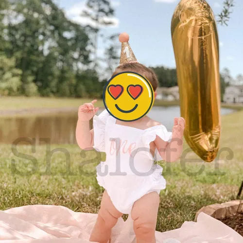 Miniatura 72 de Shalofer Traje de primer cumpleaños para bebé niña con diadema