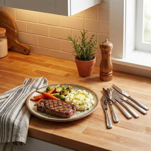 Miniatura 8 de Cuchillos para carne de 8 piezas, cuchillos de cocina de acero inoxidable