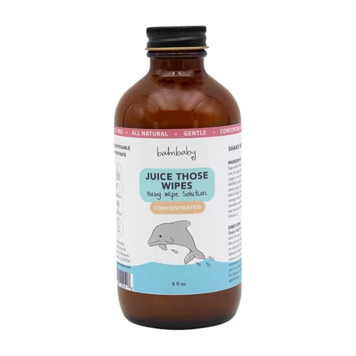 BALM! Baby * Jugo esas toallitas * Solución concentrada de toallitas de tela totalmente natural | Tarro de vidrio | Fabricado en Estados Unidos