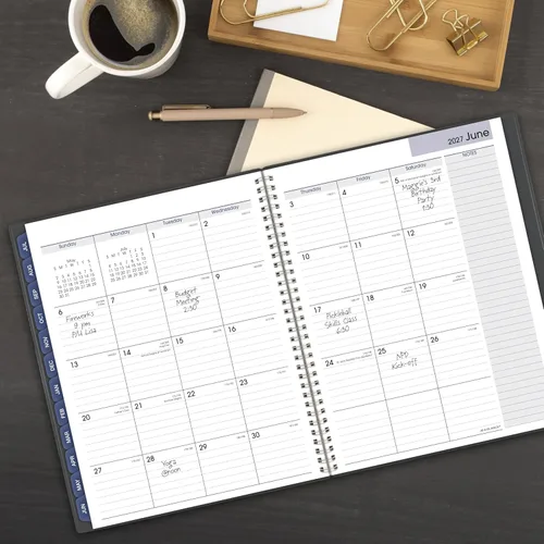 Miniatura 3 de AT-A-GLANCE Agenda 2026-2027 semanal y mensual académica de 12 meses, julio-junio, libro de citas trimestrales por hora, 8-1/2 x 11 pulgadas