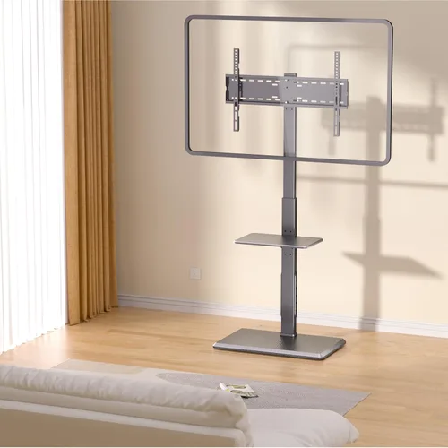 Miniatura 6 de Afaloona Soporte universal para TV de suelo, soporte de TV con toma de corriente y estante extraíble para TV de 32 a 75 pulgadas de hasta 110