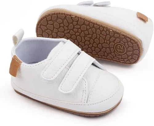 Miniatura 2 de Amtidy Baby Shoes Soft Leather Flat Shoes Toddler First Walker Shoes Boys Girls Infant Newborn Sneakers Non-Slip Rubber Sole