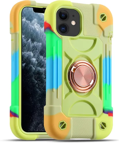 Miniatura 58 de MARKILL Funda compatible con iPhone Air de 6.5 pulgadas 2025 con soporte de anillo giratorio de 360 grados, protección contra caídas de grado