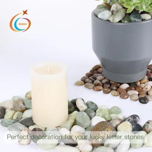 Miniatura 7 de Rocas naturales de río de 11 libras, guijarros pulidos para jardín de plantas, piedras de jade decorativas de 1-2 pulgadas, ideal para pecera