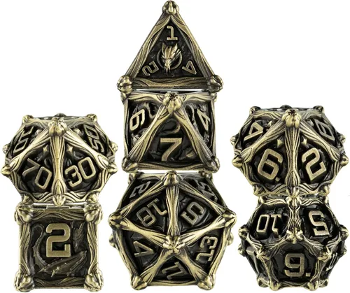 Miniatura 14 de Surpass DND - Juego de dados de metal para juegos de rol, dados poliédricos, Calabozos y Dragones, regalos de Pathfinder, dados de d&d, juego de 7