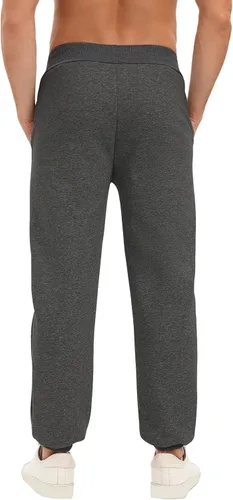 Miniatura 6 de HEEKPEK Pantalones de invierno de forro polar para hombre, pantalones deportivos con forro de sherpa para correr, para clima frío, cálidos
