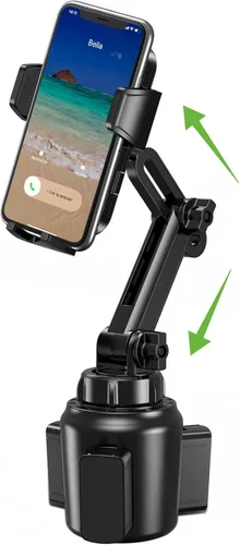 Soporte para teléfono con taza mejorado 2025 para automóvil, soporte universal para taza sin sacudidas, soporte de teléfono con base expandible para