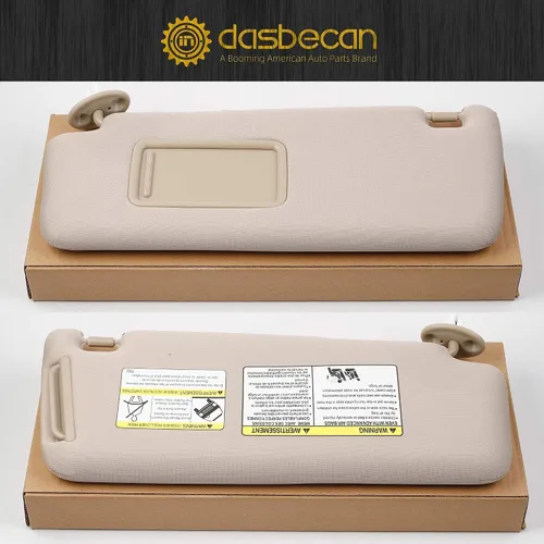 Miniatura 7 de Dasbecan - Visera solar delantera para el lado izquierdo del conductor con luz de cortesía compatible con Toyota 4Runner 2010-2023, reemplaza # Beige