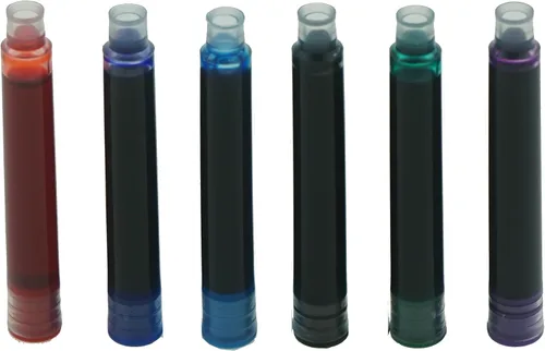 Miniatura 8 de Asvine - Juego de 30 cartuchos de tinta para pluma estilográfica Hongdian en 6 colores (negro, azul, verde, rojo, púrpura, azul claro), diámetro