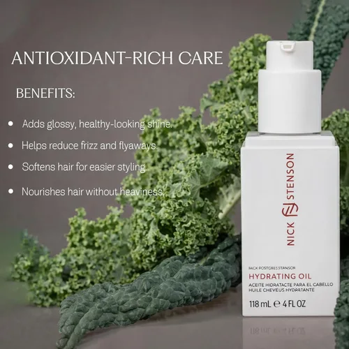 Miniatura 2 de Aceite hidratante, sella la humedad mientras suaviza la capa exterior del cabello y añade brillo, formulado con baobab, col rizada y neem, libre