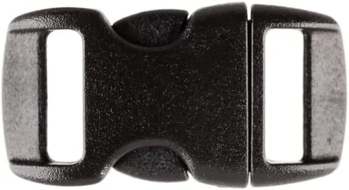 Miniatura 8 de Paracord Planet Hebillas de liberación lateral de plástico negro Mochilas, pulseras, collares para mascotas y mucho más