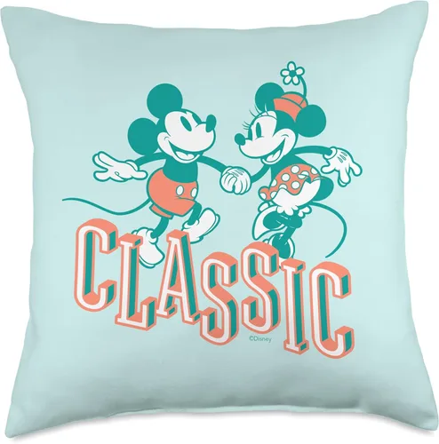 Miniatura 5 de Disney Mickey and Minnie Retro Classic - Almohada de 15.7 x 15.7 in, multicolor