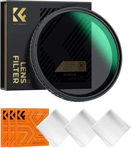 K&F CONCEPT Filtro ND Variable de 37mm ND2-ND32 para Lente de Cámara (1-5 Paradas) Sin Cruz HD Filtro de Densidad Neutra con 28 Capas de