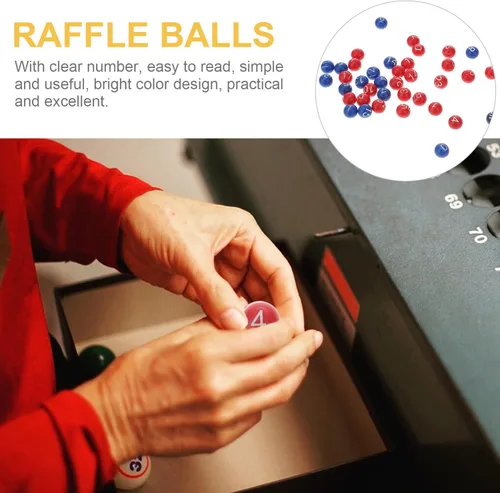 Miniatura 6 de 49 bolas de bingo de repuesto de plástico numeradas de 1 a 49, para bingo, rifas y más, repuesto de bolas de bingo perdidas (rojo + azul)
