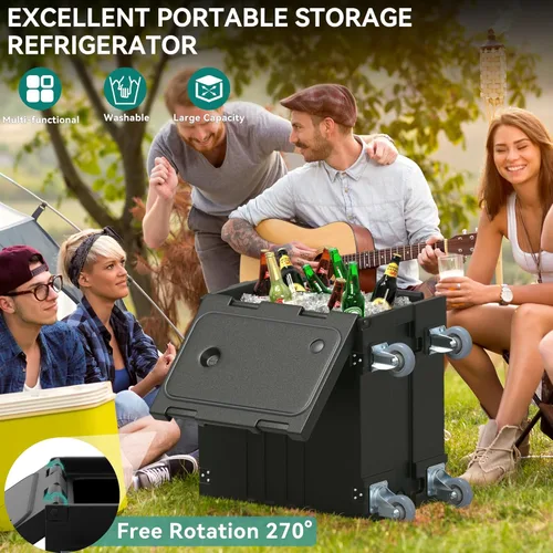 Miniatura 8 de YITAHOME Portaenvases de alimentos aislados, caja térmica LLDPE de 95 Qt para catering con sartén de acero inoxidable, calentador de alimentos
