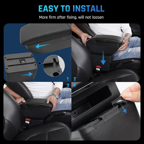 Miniatura 7 de YJYWZH Caja de reposabrazos para Nissan March Micra 2011-2016, caja de almacenamiento central, organizador interior de consolas centrales de mano