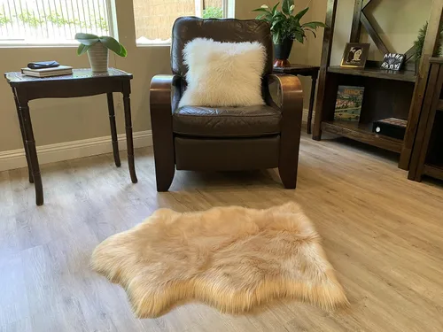 LAMBZY Alfombra de pelo de oveja sintética, hipoalergénica, súper suave, sedosa para sala de estar, habitación de los niños, sofá (individual 2 x 3