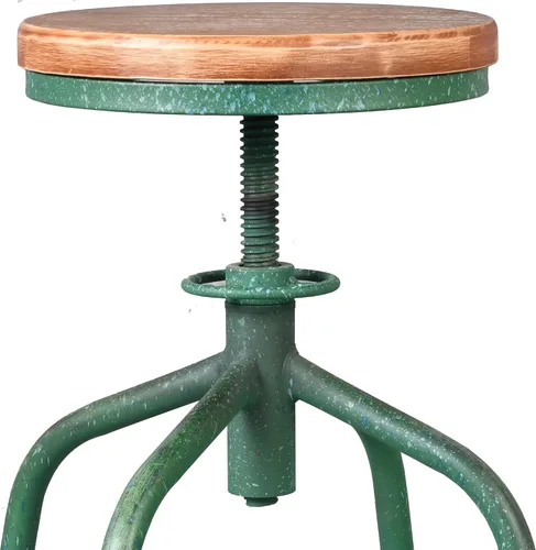 Miniatura 6 de Topower Taburete de cocina de granja, taburete de mostrador industrial, asiento redondo decorativo de cocina estándar, taburetes de bar giratorios
