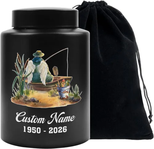 Miniatura 15 de Urna personalizada para cenizas humanas, contenedor de cenizas de cremación con foto personalizada con retrato, urna conmemorativa funeraria