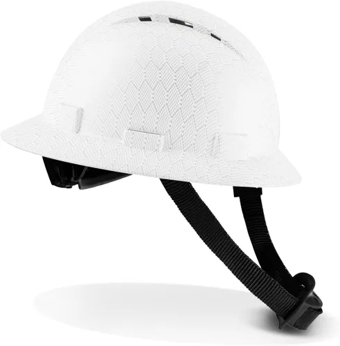 Miniatura 5 de ProtectX - Cascos de construcción de ala completa, ventilados, aprobados por la OSHA, con suspensión de 6 puntos, Cascos de construcción Hexágono